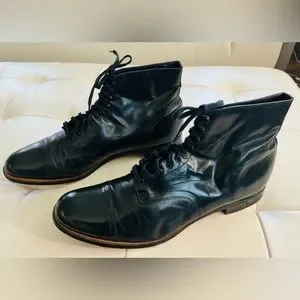 Stacy Adams | Shoes | Stacy Adams Madison Cap Toe Boot Navy  display picture 2